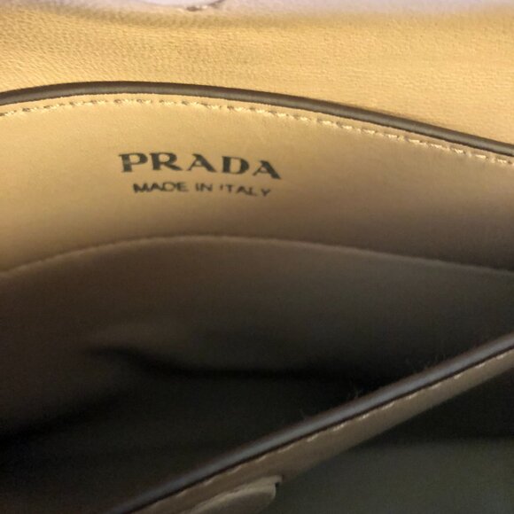 PRADA City Calfskin Braided Medium Double Bag Cammeo Beige - Picture 12 of 16